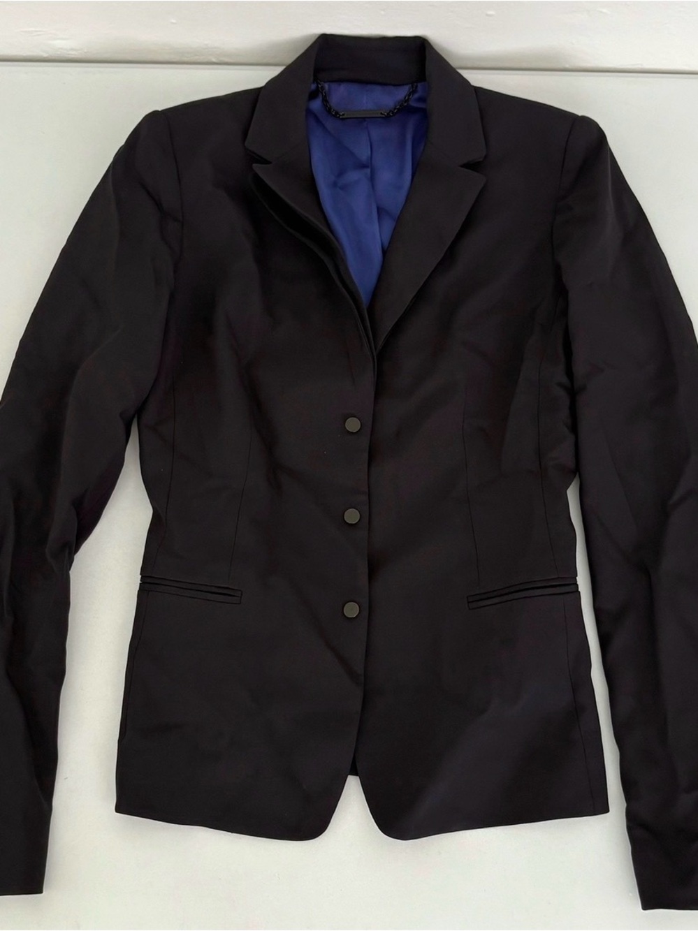 Elie Tahari Navy Blue Fitted Business Blazer Coat Jacket Outerwear Size 0 💙✨